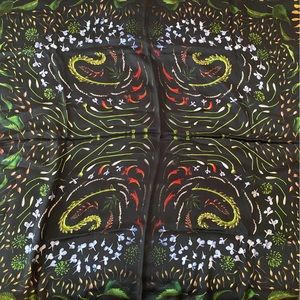 100% Silk Floral Scarf